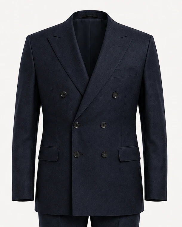 Double-breasted · 6 buttons